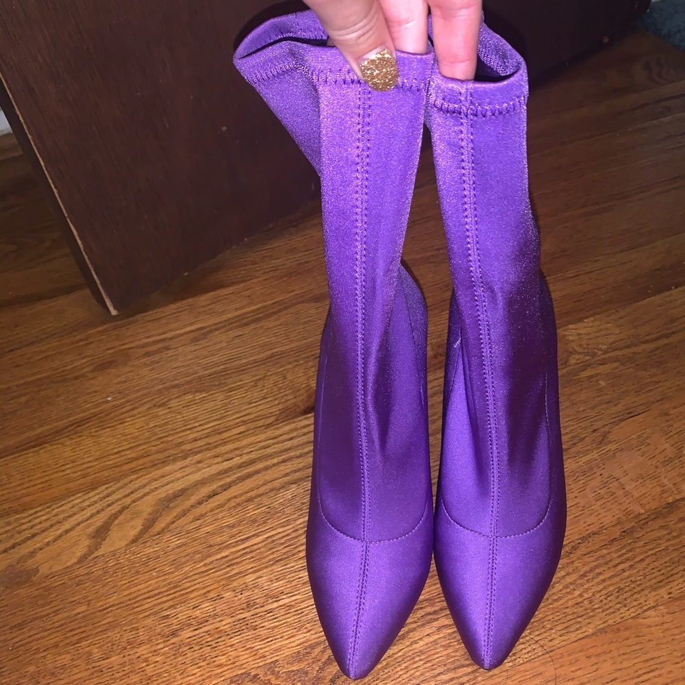 Call It Spring Hailassi Sock Bootie in Purple - Picture 11 of 11
